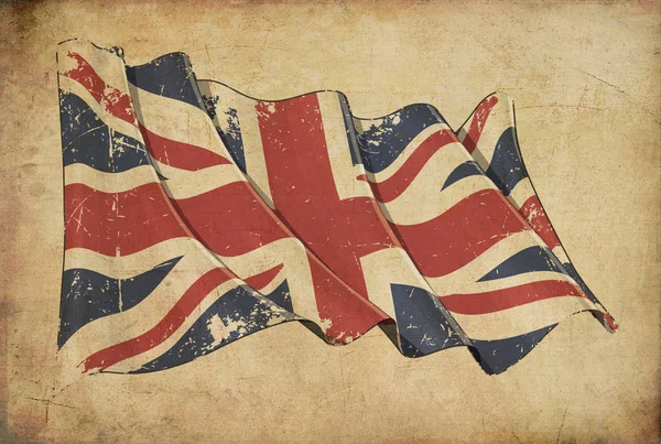 İngiltere'de Grunge bayrak dokulu arka plan duvar kağıdı — Stok fotoğraf