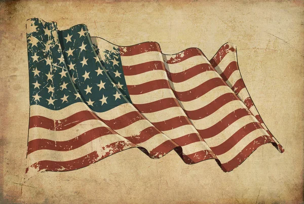 US WWI-WWII (48 stelle) Grunge Flag texture sfondo carta da parati — Foto Stock