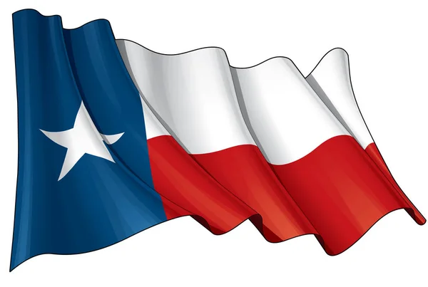 Texas zwaaien Fla — Stockvector