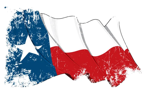 Texas viftande flagga Grung — Stock vektor