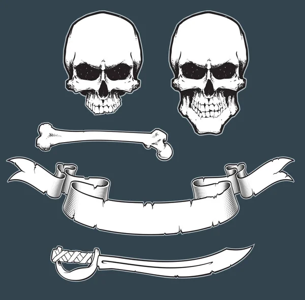 Bandera pirata Toolki — Vector de stock