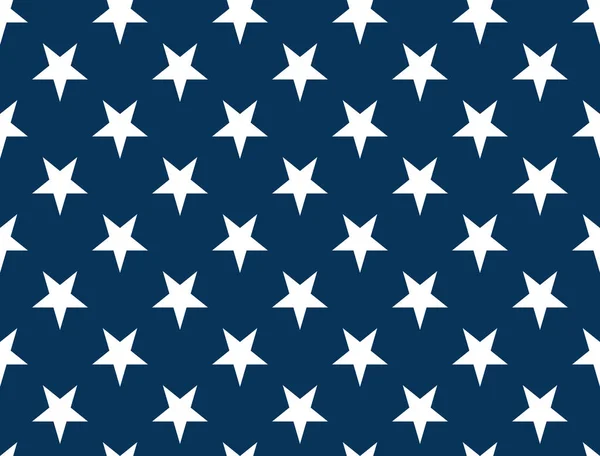 Estrelas da bandeira americana - Padrão sem costura não textura — Vetor de Stock