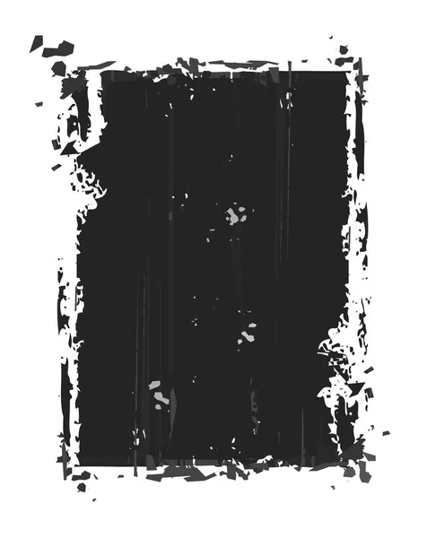 Grunge Frame - Ckracked Negro — Archivo Imágenes Vectoriales