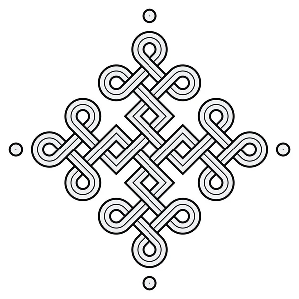 Vektor Illustration Eines Nordischen Wikinger Knotens Mystisches Dekoratives Symbol Mit — Stockvektor