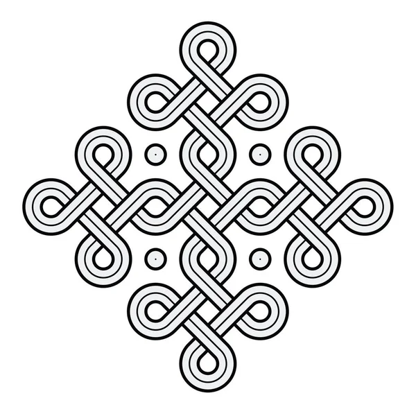 Illustration Vectorielle Nœud Nordique Viking Symbole Mystique Décoratif Avec Des — Image vectorielle