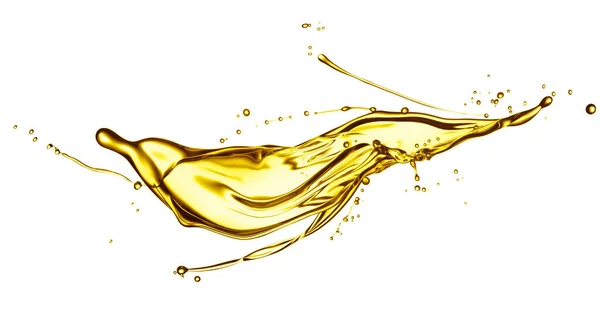 Engine Oil Splashing Isolated White Background — Stock Photo, Image