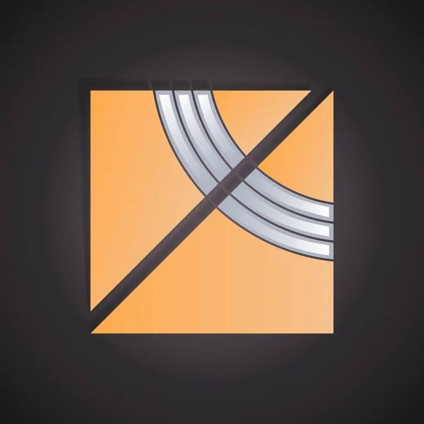Üç kemerler ile kare logo