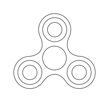 Spinner illüstrasyon izole kıpır