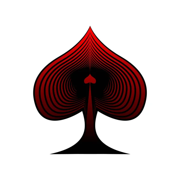 Maça siyah ve Kırmızı elbiseli