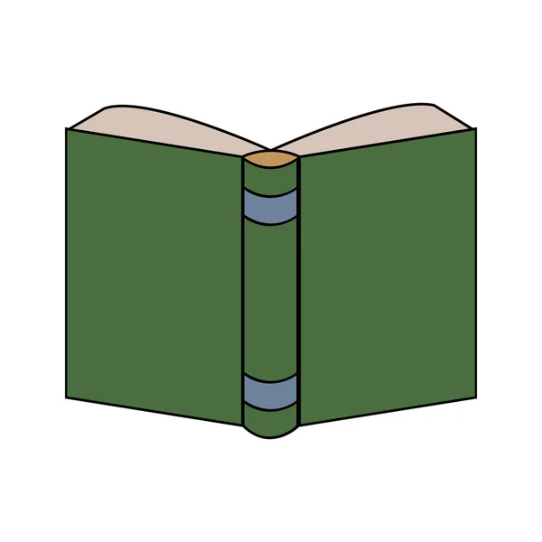 İzole, açık yeşil kitap Retro tarzı