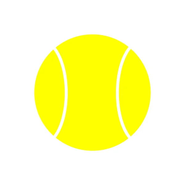 Icono de pelota de tenis amarillo aislado — Vector de stock