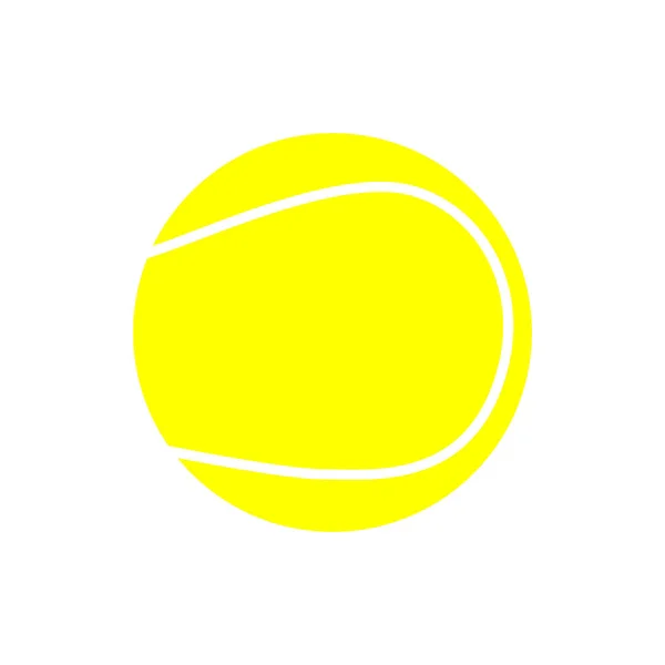 分離された黄色のテニスのボールのアイコン — ストックベクタ