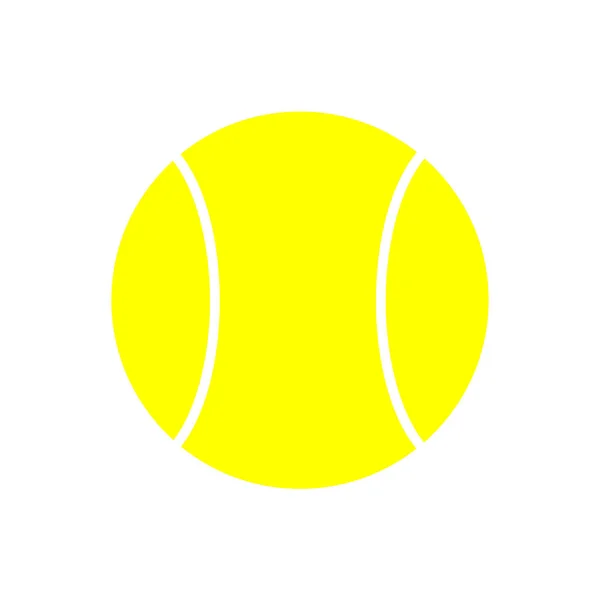 Gula Tennis boll ikonen isolerade — Stockfoto