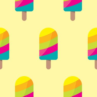 Renkli Lolly dondurma sorunsuz vektör desen arka plan