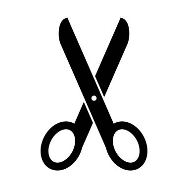 İzole siyah makas siluet vektör