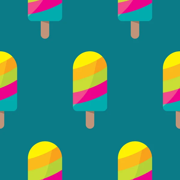 Colorato Lolly Ice Cream senza soluzione di continuità vettoriale sfondo — Vettoriale Stock