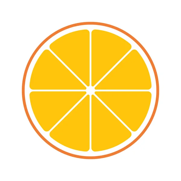 Vecteur de tranche d'orange juteuse fraîche isolé — Image vectorielle