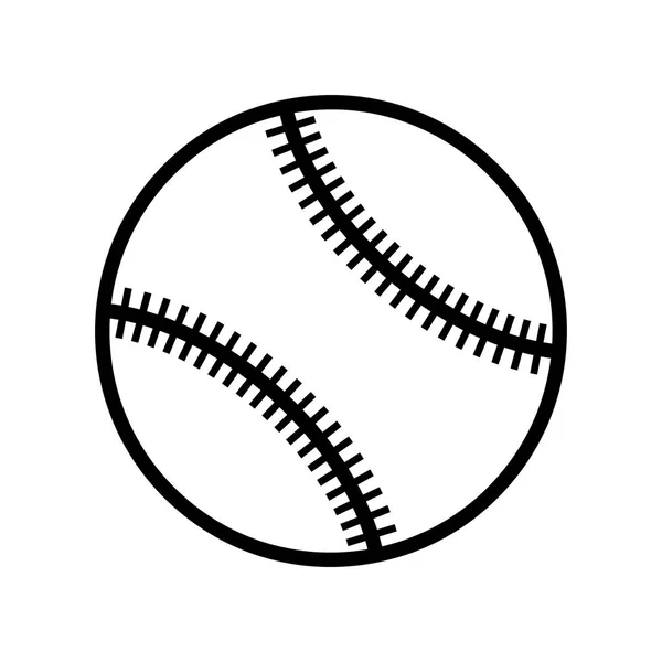 Beyaz ve siyah beyzbol topu vektör izole