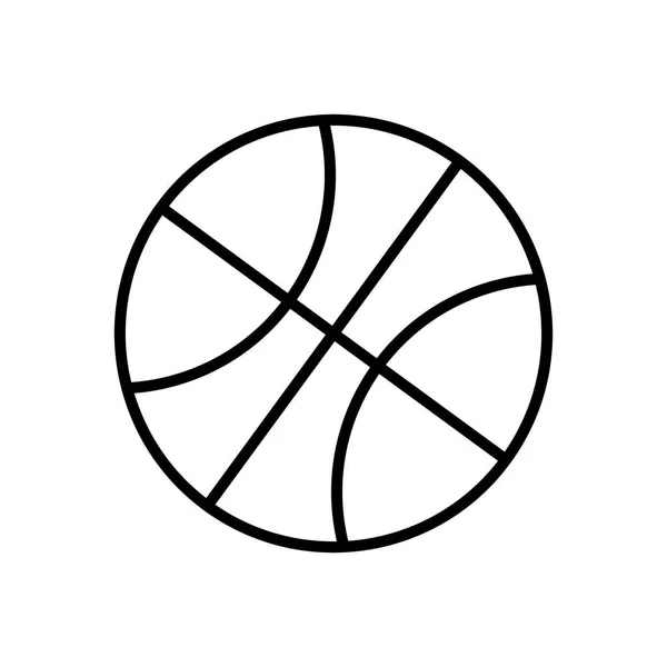 Esquema de Baloncesto Blanco y Negro Vector Aislado — Vector de stock