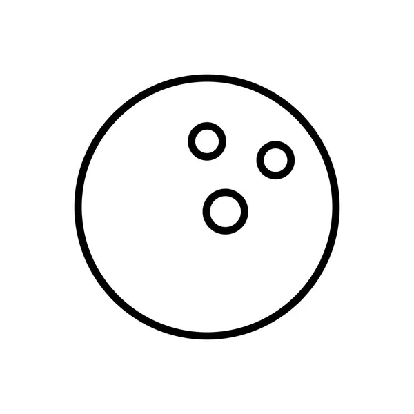 Чорно-білий векторний боулінг м'яч ізольовані — стоковий вектор