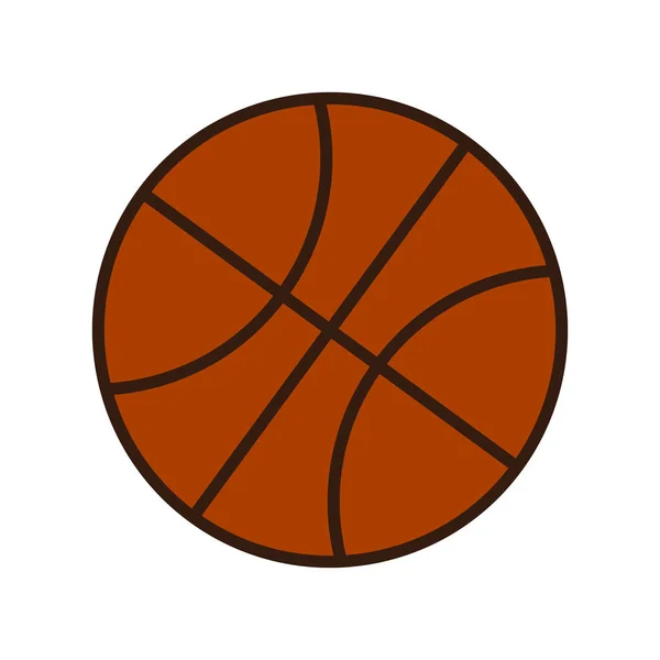 Orangefarbener Basketballvektor isoliert — Stockvektor