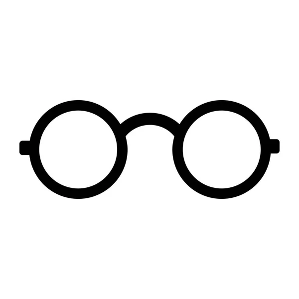 Preto redondo óculos vetor isolado — Vetor de Stock