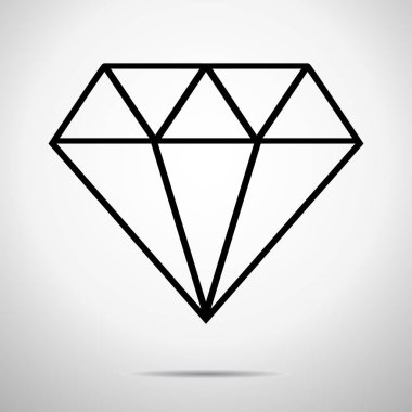 Elmas simge vektör izole
