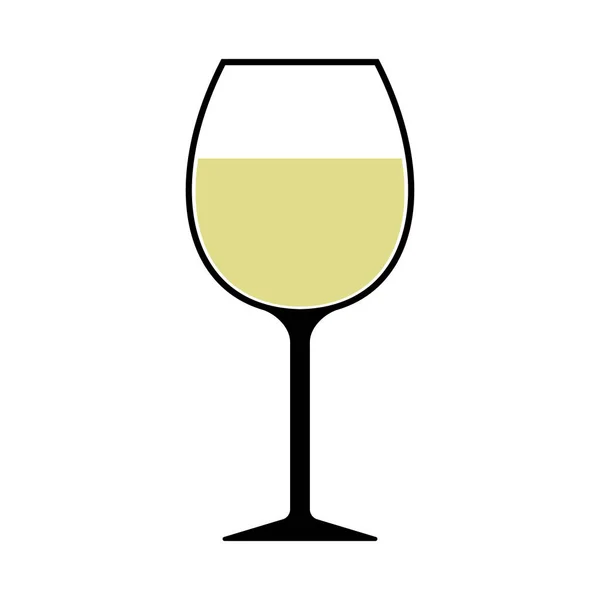 Cartoon Glass of White Wine — Stock Vector © nikiteev 73483341