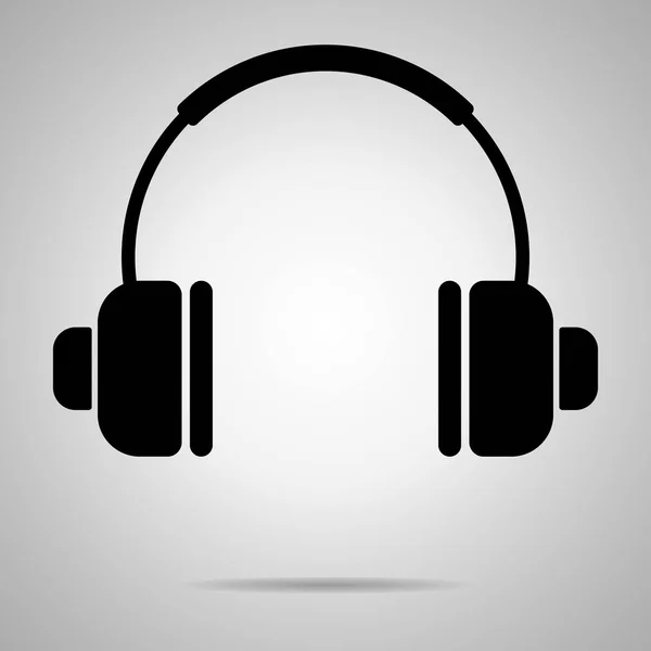 Kulaklık siluet vektör, müzik dinlemek