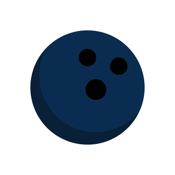 Ciemny niebieski Bowling Ball wektor na białym tle — Wektor stockowy