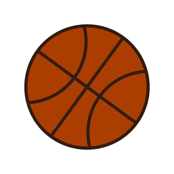 Ícone de bola de basquete laranja isolado — Fotografia de Stock