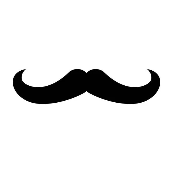 Silueta de bigote negro aislado, estilo retro — Foto de Stock