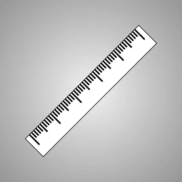 Icona del righello di misurazione isolata — Foto Stock
