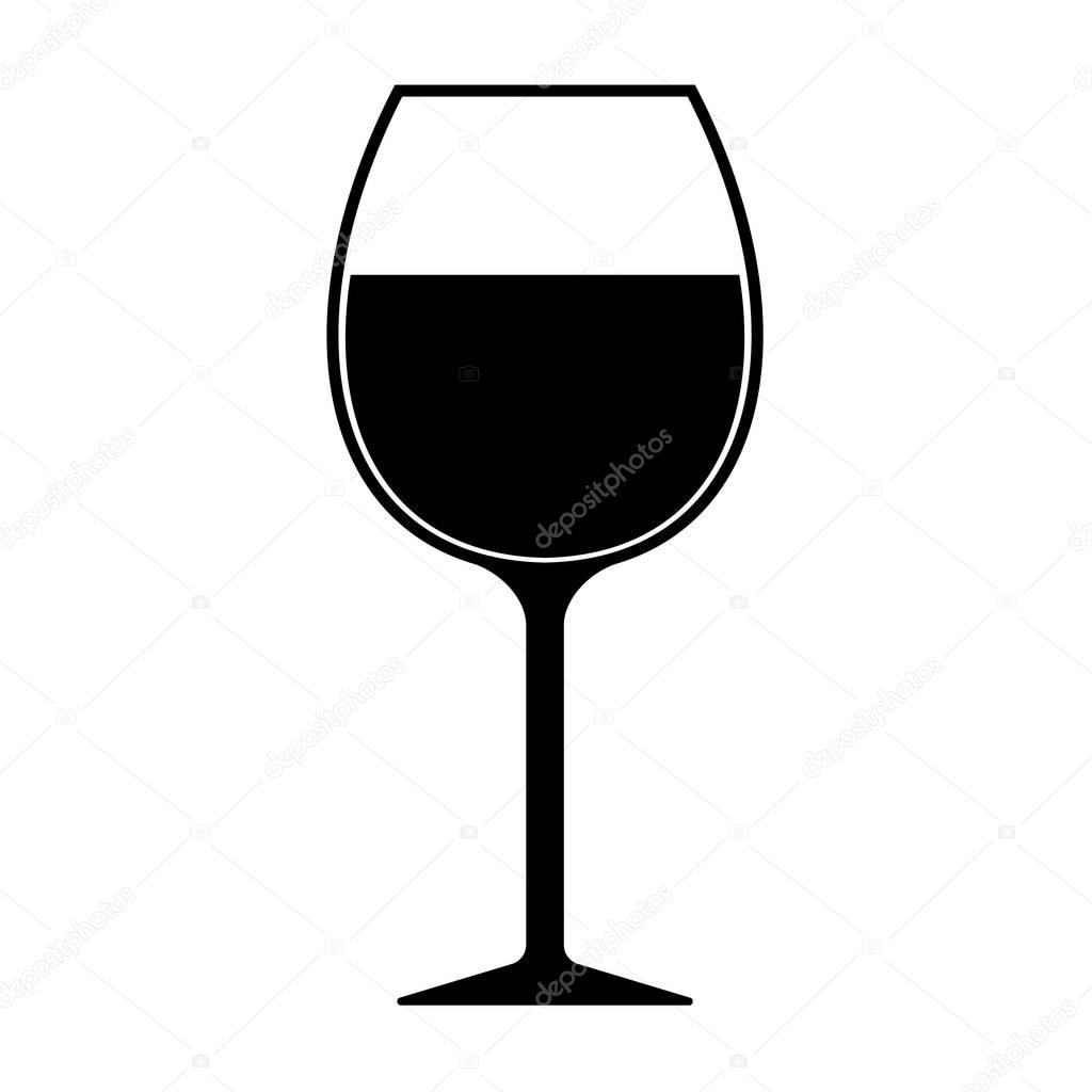 Download Wine Glass Silhouette Icon Vector Isolated — Stock Vector © ArtForYou #161053476