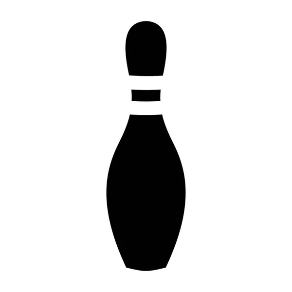 Standing Bowling Pin Vector Illustration Isolated — Stock Vector