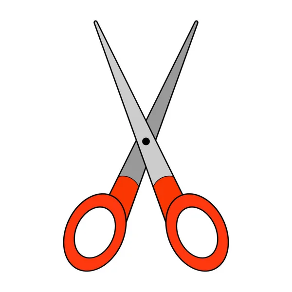 Red School Scissors Isolated Vector Illustration — Stock Vector
