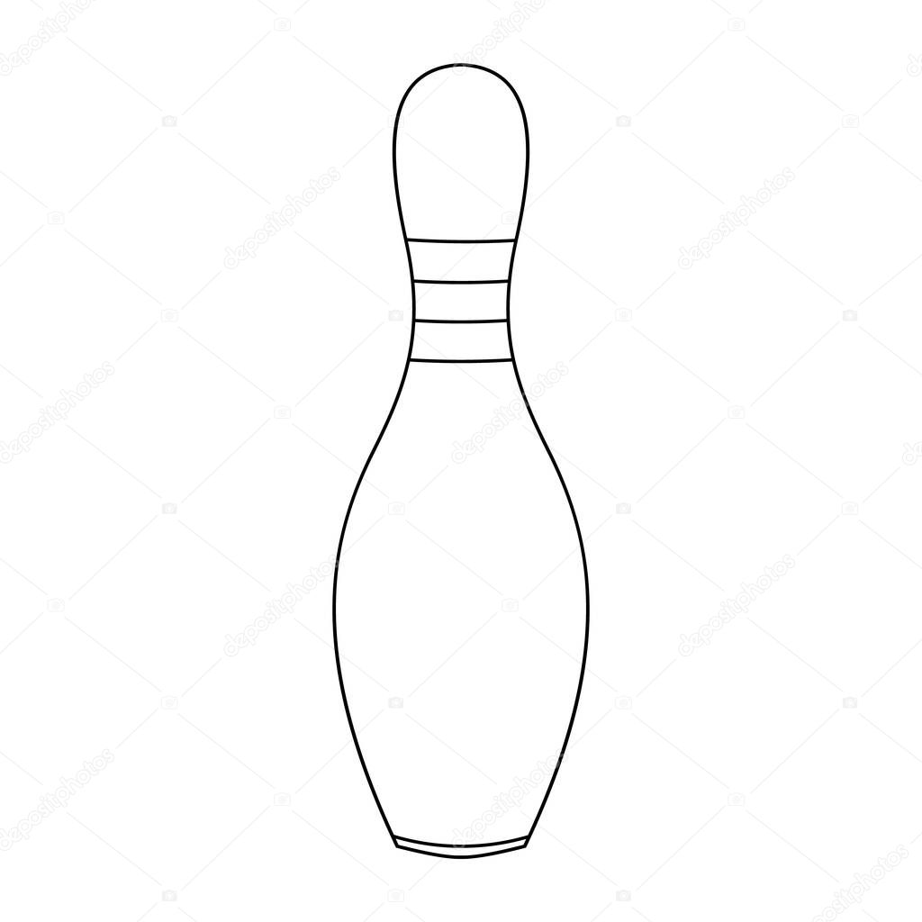 Standing Bowling Pin Vector Illustration Isolated — Stock Vector