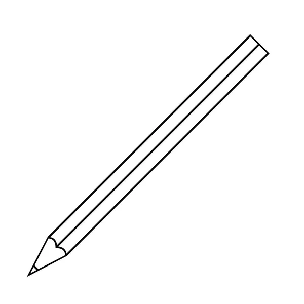 Silueta de lápiz Ilustración vectorial aislada — Vector de stock