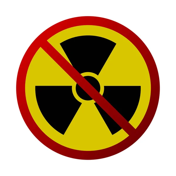 Abstracte straling verboden teken geïsoleerd — Stockvector