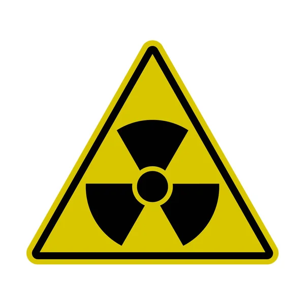 Trojúhelník záření Sign - jaderné hrozby — Stockový vektor