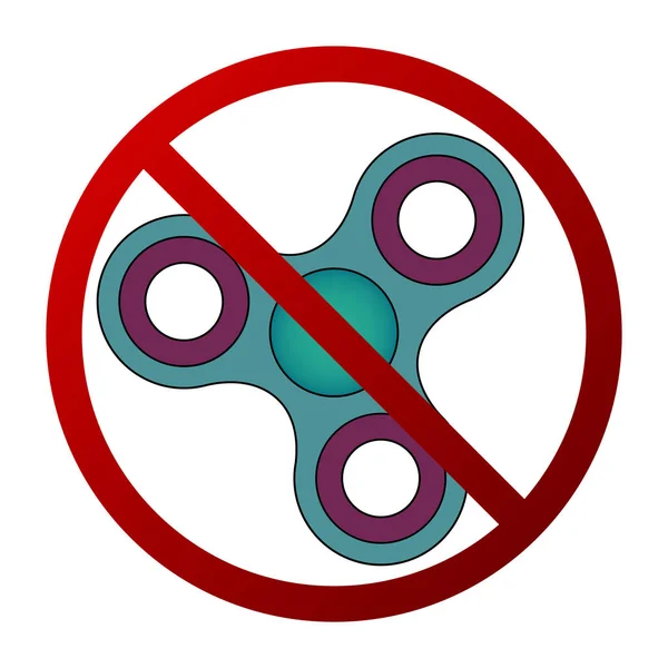 Zenuwachtig Spinner verboden teken Vector geïsoleerd — Stockvector