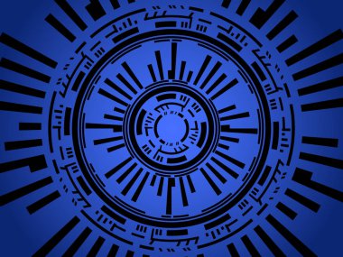 Koyu mavi tasarlamak teknoloji - bilim futuristik arka plan
