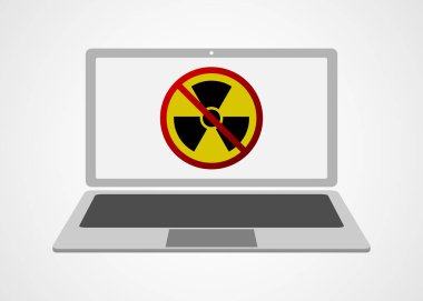 Laptop ekran - Anti nükleer Movemen tabelada yasak radyasyon