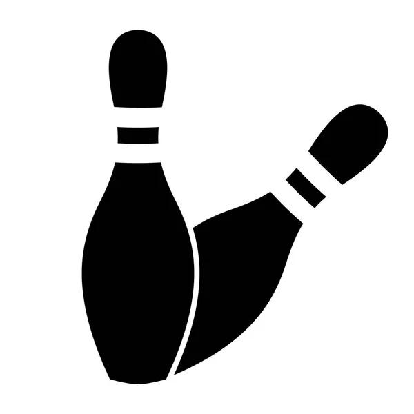 Två Bowling stift väg att falla Illustration isolerade - Strike! — Stockfoto