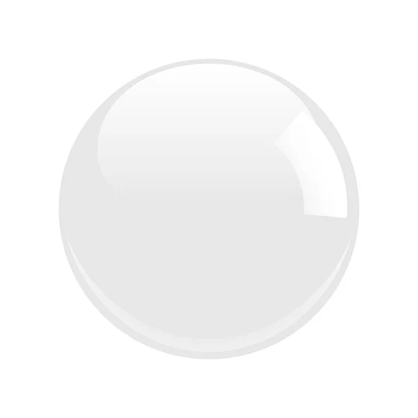 光沢のある白いプール - 分離したビリヤード ボールのアイコン — ストック写真