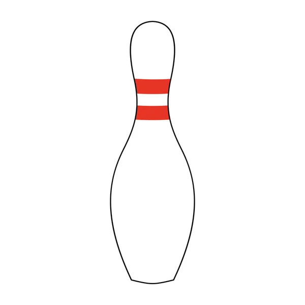 Standing Bowling Pin Illustration Isolated