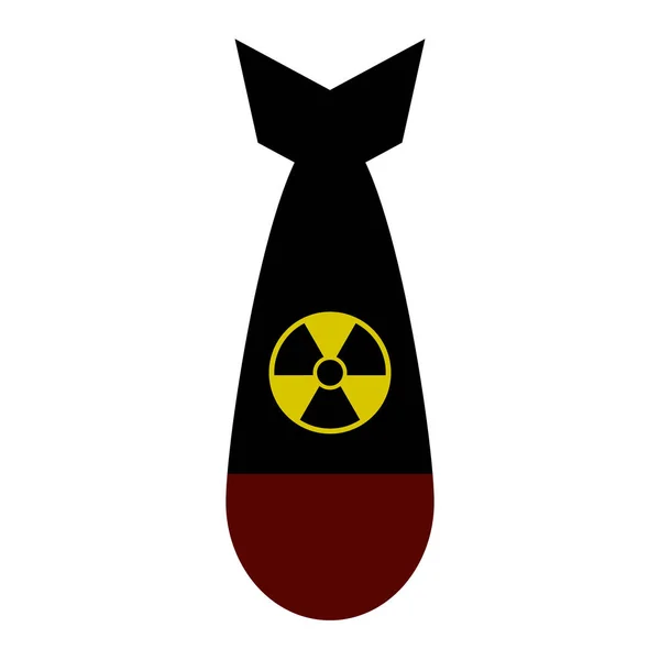 Bomby atomowej na białym tle - zagrożenia nuklearnego, wojna, wojsko — Zdjęcie stockowe