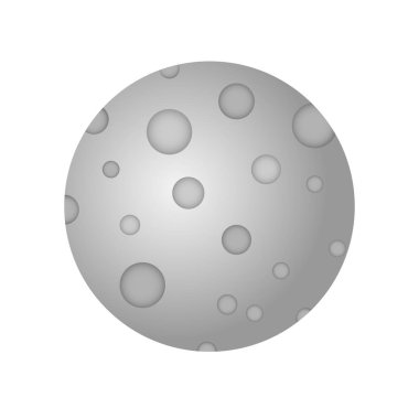 Dolunay kraterler karikatür çizim - gece, uzay ile