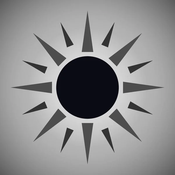 Sol Oscuro Brillando, Concepto Oscuridad, Mal, Noche — Vector de stock