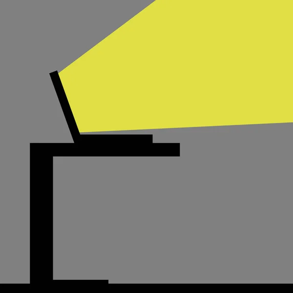 Işık karanlık bir odada, kavramı - Possibilit dizüstü bilgisayar çıkar